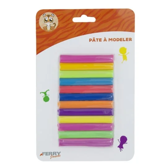 Pâte à modeler 12 bâtons couleur