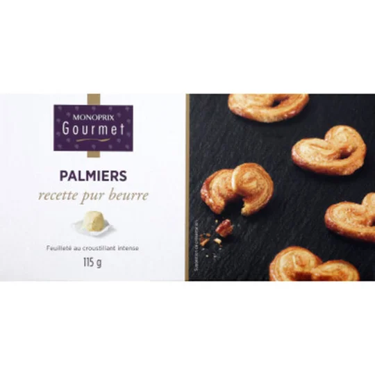Palmiers recette pur beurre, feuilleté au croustillant intense