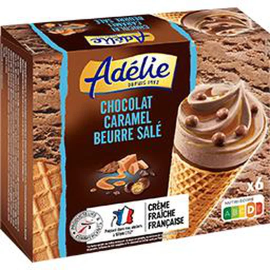 Crème glacée chocolat caramel beurre salé