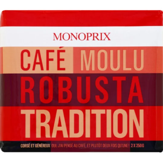 Café moulu robusta tradition