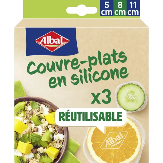 Set de 3 Couvre-Plat en silicone - 5cm, 8cm et 11cm