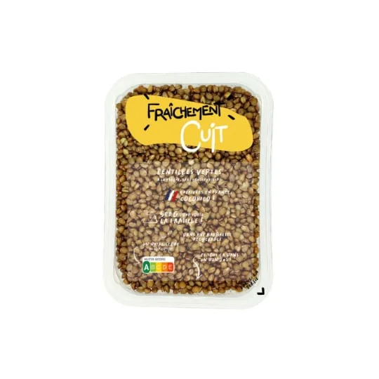 Lentilles vertes Fraîchement Cuit