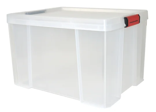 Boîte de rangement clip and store 45L transparent
