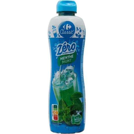 Sirop menthe zéro sucres