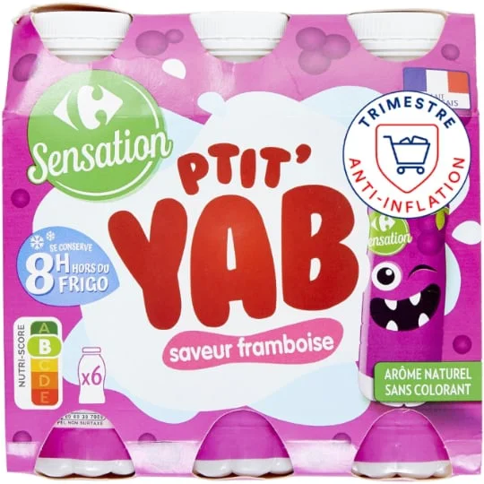 Yaourt à boire framboise