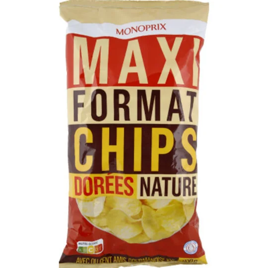 Monprix Chips nature maxi format