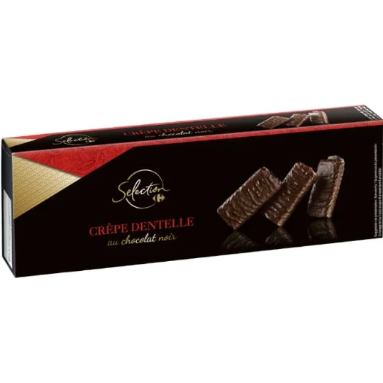 Biscuits crêpe dentelle chocolat noir