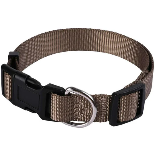 Collier Basic 25mm et 44/65cm pour Chien Taupe