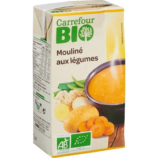 Soupe bio mouliné au légumes Bio