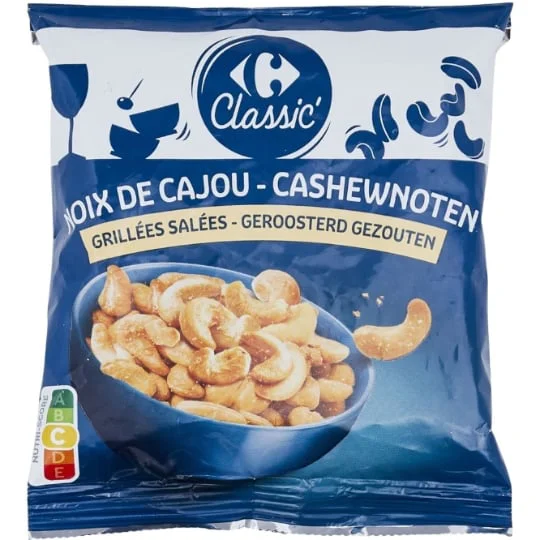 Noix de cajou grillées salées