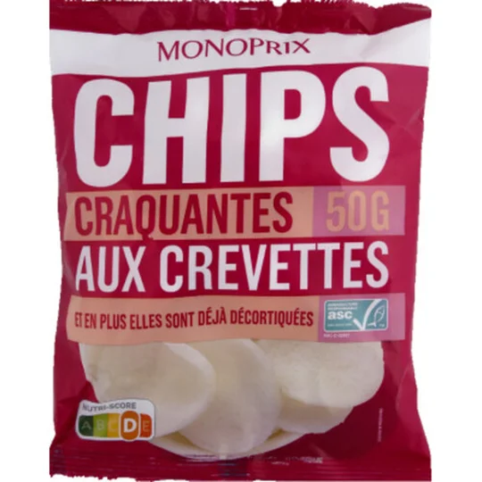 Chips craquantes aux crevettes