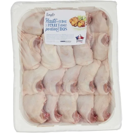 Haut de cuisse de poulet blanc avec portion dos