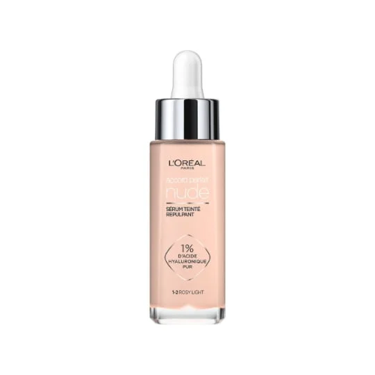 Fond de Teint Accord Parfait Nude Sérum Teinté Repulpant 1-2 Rosy Light
