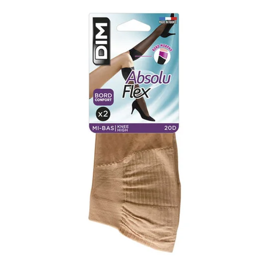 Lot X2 Mi-Bas Flexibles , Beige, 20D
