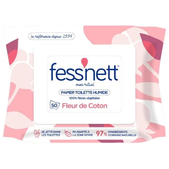 Papier toilette humide Peaux normales à sensibles- x50