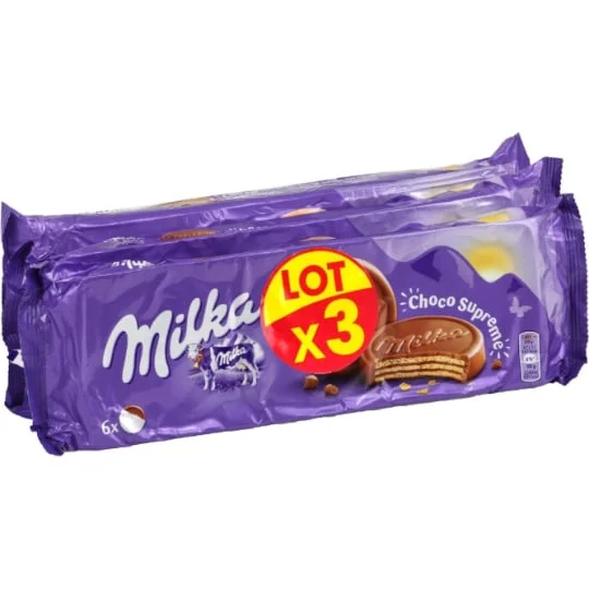 Biscuits gaufrettes enrobés au chocolat au lait Choco Suprême