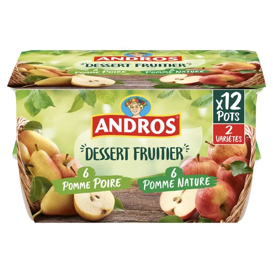 Desserts panaches Pomme +pomme poire