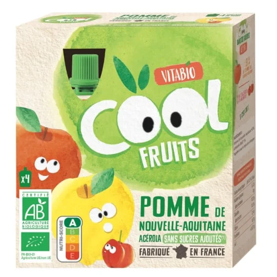 Compote à boire pomme de France acérola sans sucres ajoutés Bio