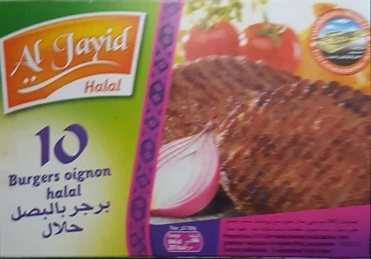 Burger à l'oignon halal