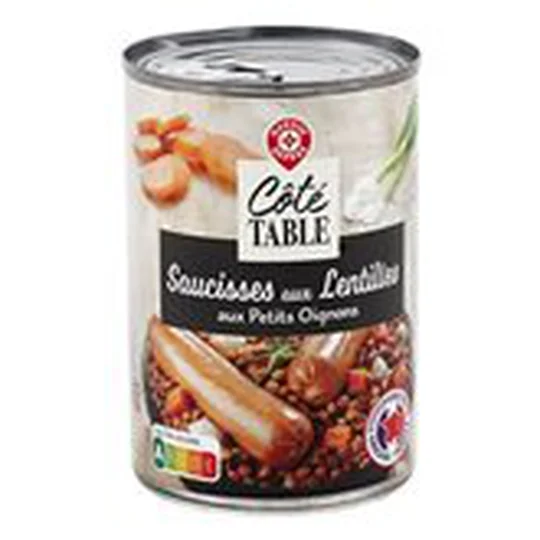 Saucisses lentilles