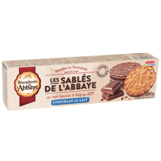 Biscuit sablé chocolat au lait BISCUITERIE ABBAYE