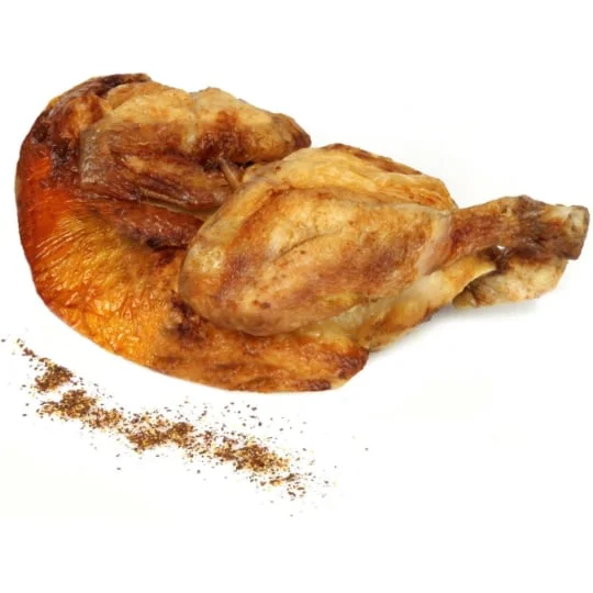 Demi poulet jaune rôti certifié