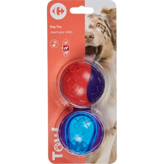 Balle tennis pour chien colorées
