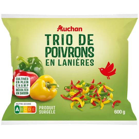 Trio de poivrons en lanières