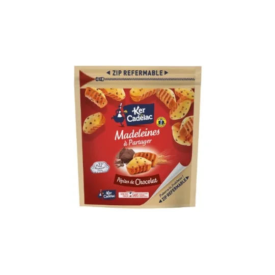 Madeleine pépites de chocolat à partager