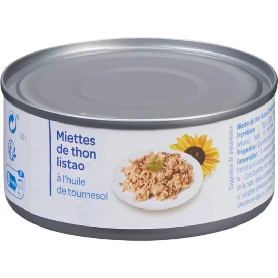 Miettes de thon listao à l'huile de tournesol