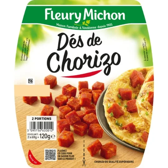 Dés de chorizo