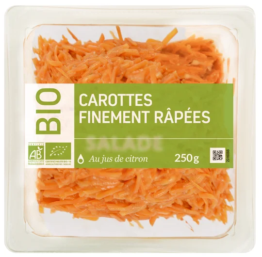 Carottes finement râpées BIO Sélectionné par votre magasin