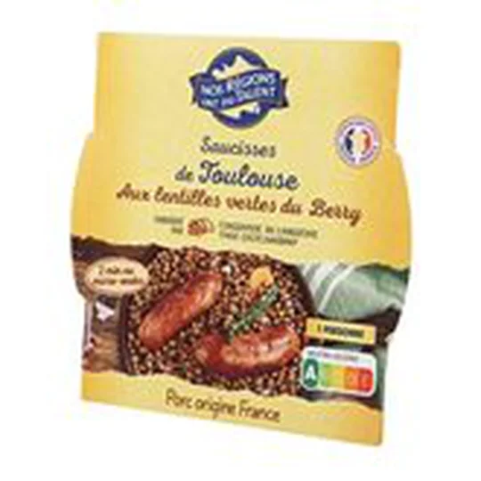 Saucisses de Toulouse lentilles