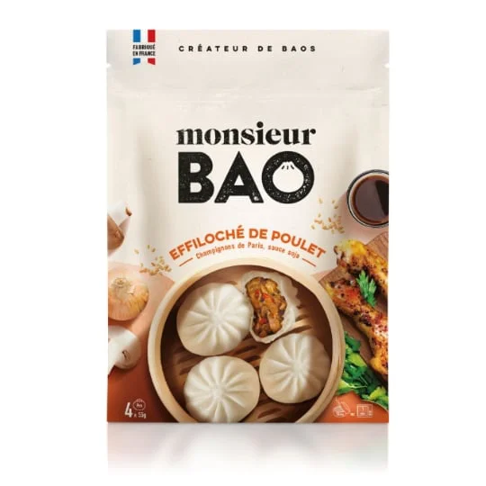 Bao Effiloché de Poulet
