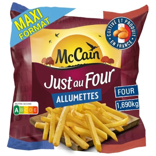 Frites just au four allumettes