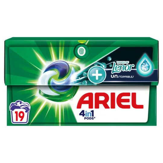 4in1 pods touch of lenor unstoppables x19 lavages