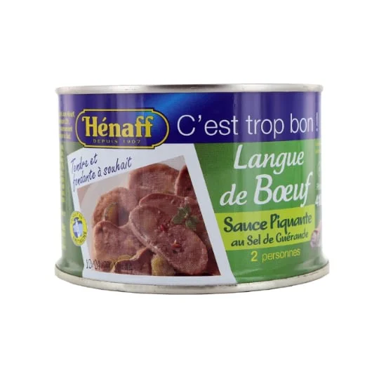 Plat cuisiné langue de boeuf sauce piquante