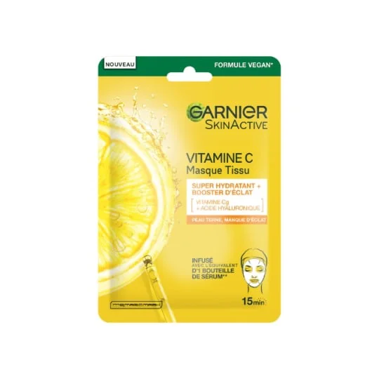 Masque Visage Tissu Vitamine C Booster d'Eclat