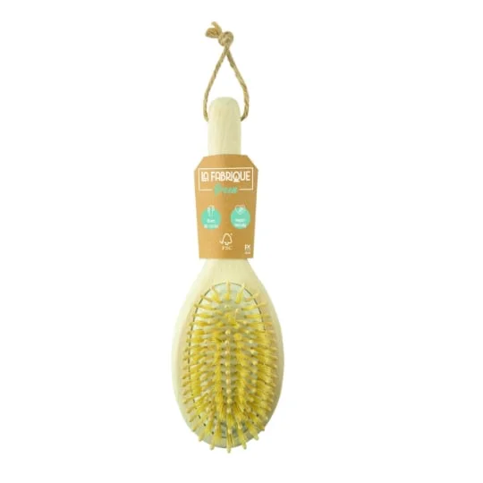 Brosse Cheveux en bois fibre cactus