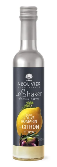 Le shaker huile d'olive romarin citron et thym