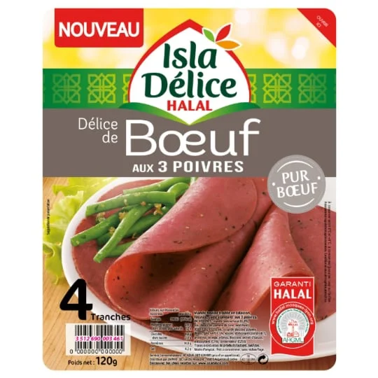 Boeuf en tranche aux 3 poivres halal