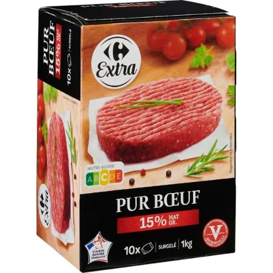 Steaks hachés pur boeuf 15% MG