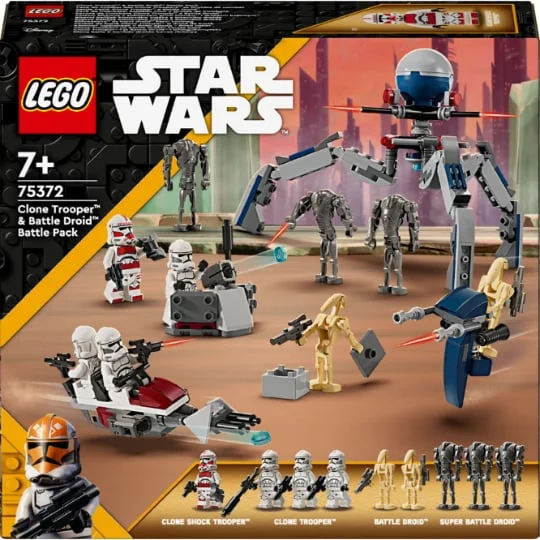 Star Wars Pack de Combat des Clone Troopers et Droïdes de Combat 75372