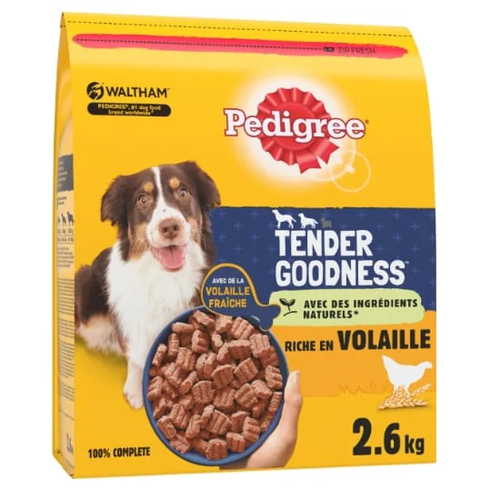 Croquettes pour chien adulte, riche en volaille