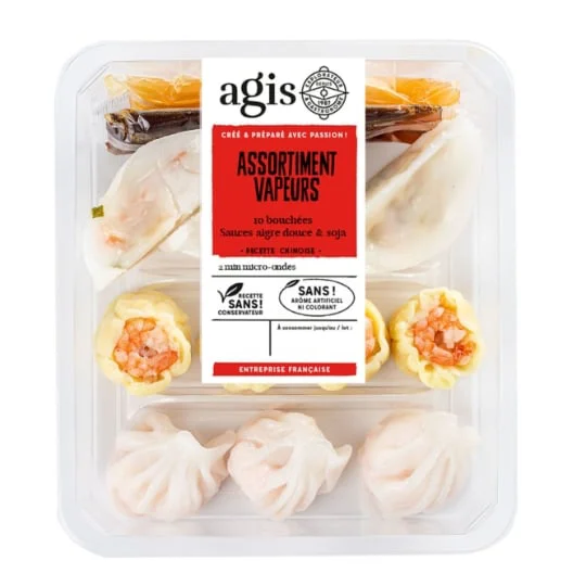 Bouchées vapeur assortiment sauces soja et aigre douce