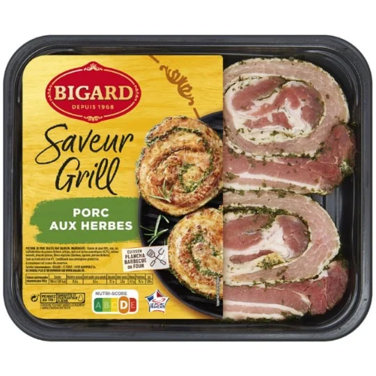 Poitrine de porc aux herbes aromatiques