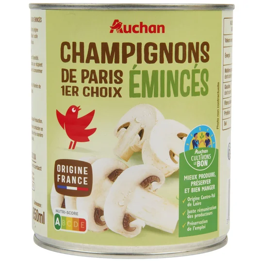 Champignons de Paris émincés