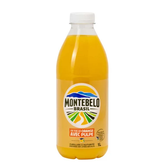 Montebelo Brasil Pur jus orange avec pulpe