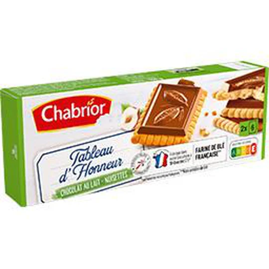 Biscuits Tableau d'Honneur chocolat au lait noisettes