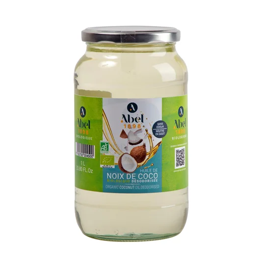Huile de noix de coco bio désodorisée